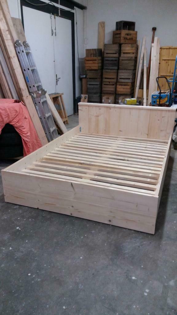 Nieuw Bed steigerhout, Ophalen, Steigerhout, 200 cm, 160 cm