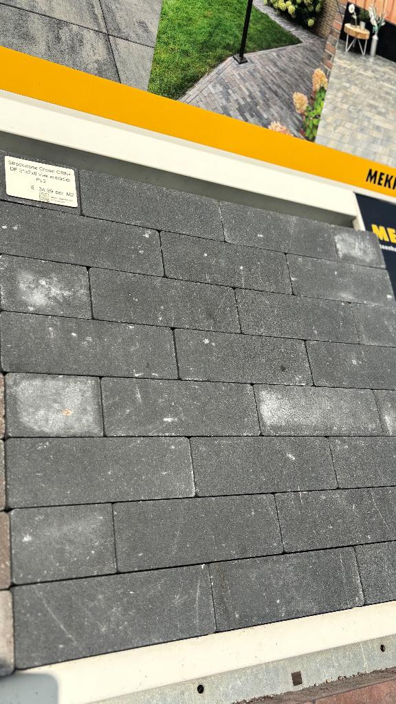 Strackstone Crown GRN+ DK 21x7x8 vlak Antraciet PL2, Tuin en Terras, Tegels en Klinkers, Overige materialen, Overige typen, Nieuw