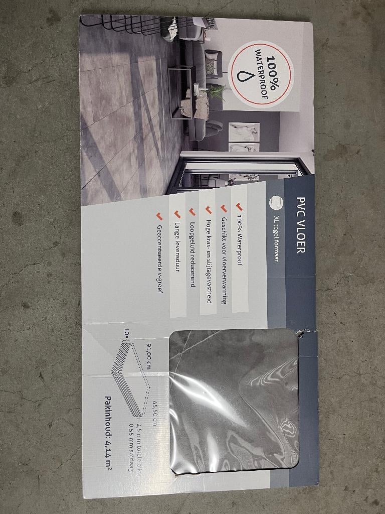 PVC dryback tegel - Gelasta - Grande Marble Grey - 4500, Ophalen, 50 tot 150 cm, Overige typen, Nieuw