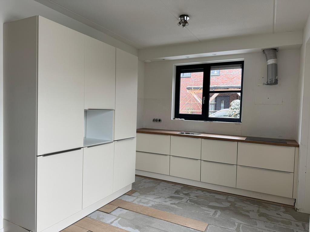 Nette Moderne Rechte Keuken Wandkast Apparatuur GEDEMONTEERD, Ophalen of Verzenden, Wit, Hout, Enkelwandige keuken