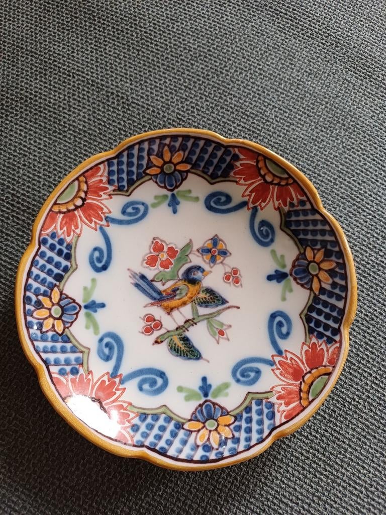 Tichelaar Makkum Schaaltje met Vogel, Ophalen of Verzenden