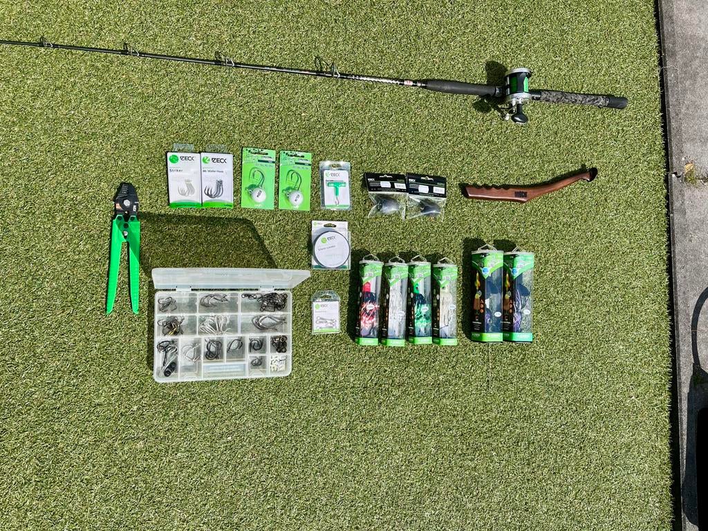 Meervalset Penn Legion  + Abu Garcia 6501 C3 met acc., Watersport en Boten, Ophalen of Verzenden, Zo goed als nieuw, Complete set