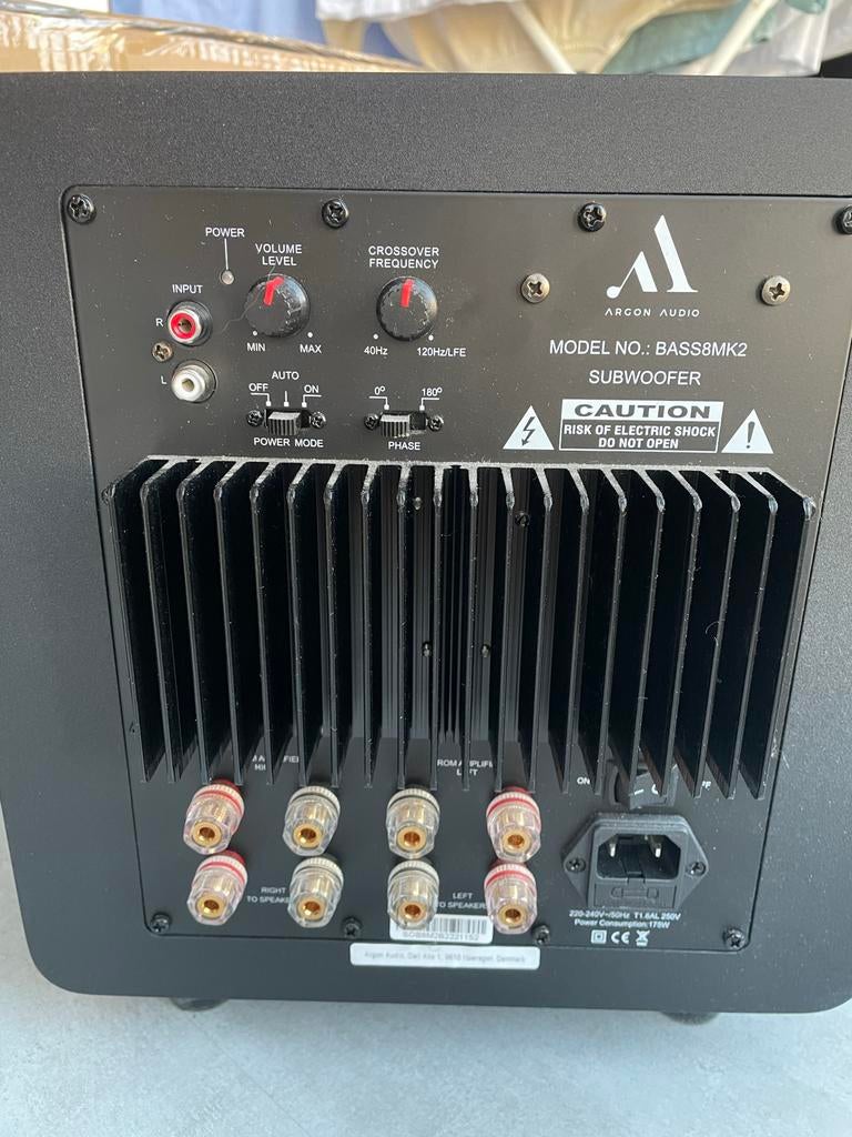 Argon Audio BASS8MK2 Subwoofer, Ophalen, Zo goed als nieuw, 120 watt of meer, Overige merken