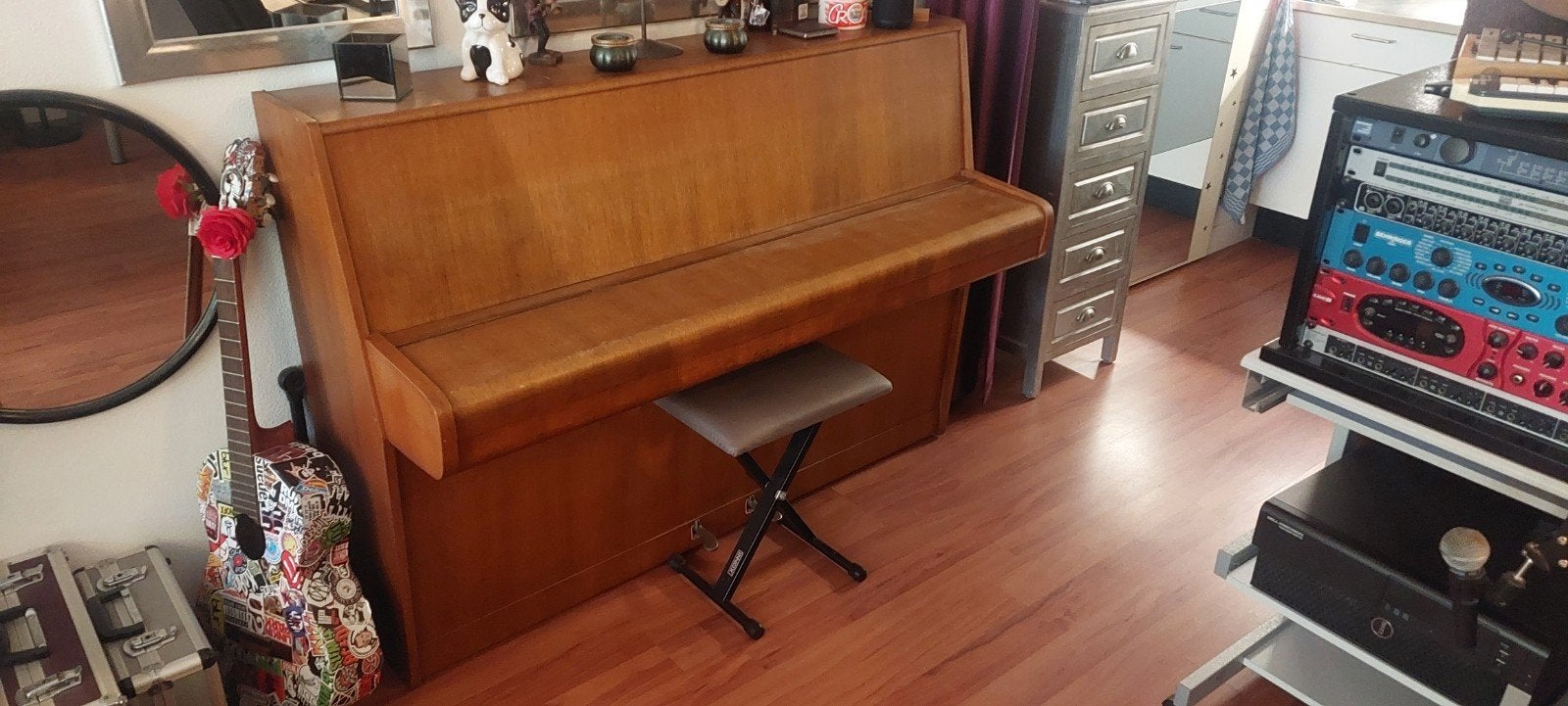 Mooie Lindberg piano met 88 toetsen, Ophalen, Gebruikt, Bruin, Piano