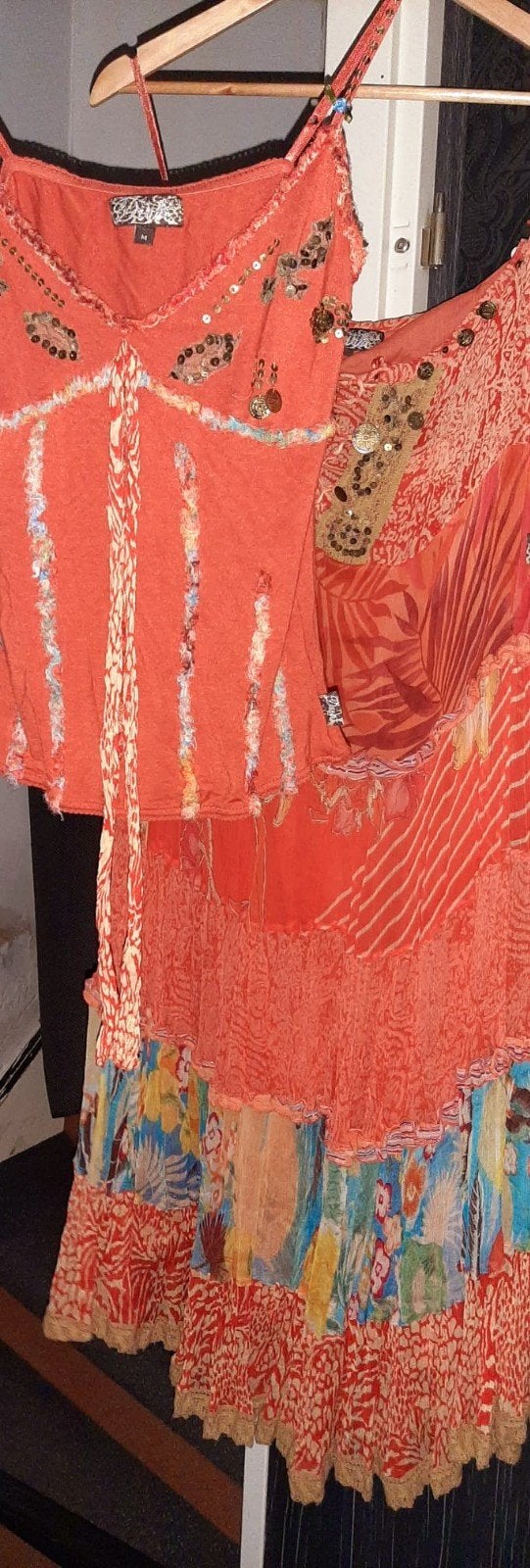 Mooie set van shirt en rok, ibiza stijl, mt M, Kleding | Dames, Ophalen of Verzenden, Zo goed als nieuw, Maat 38/40 (M)