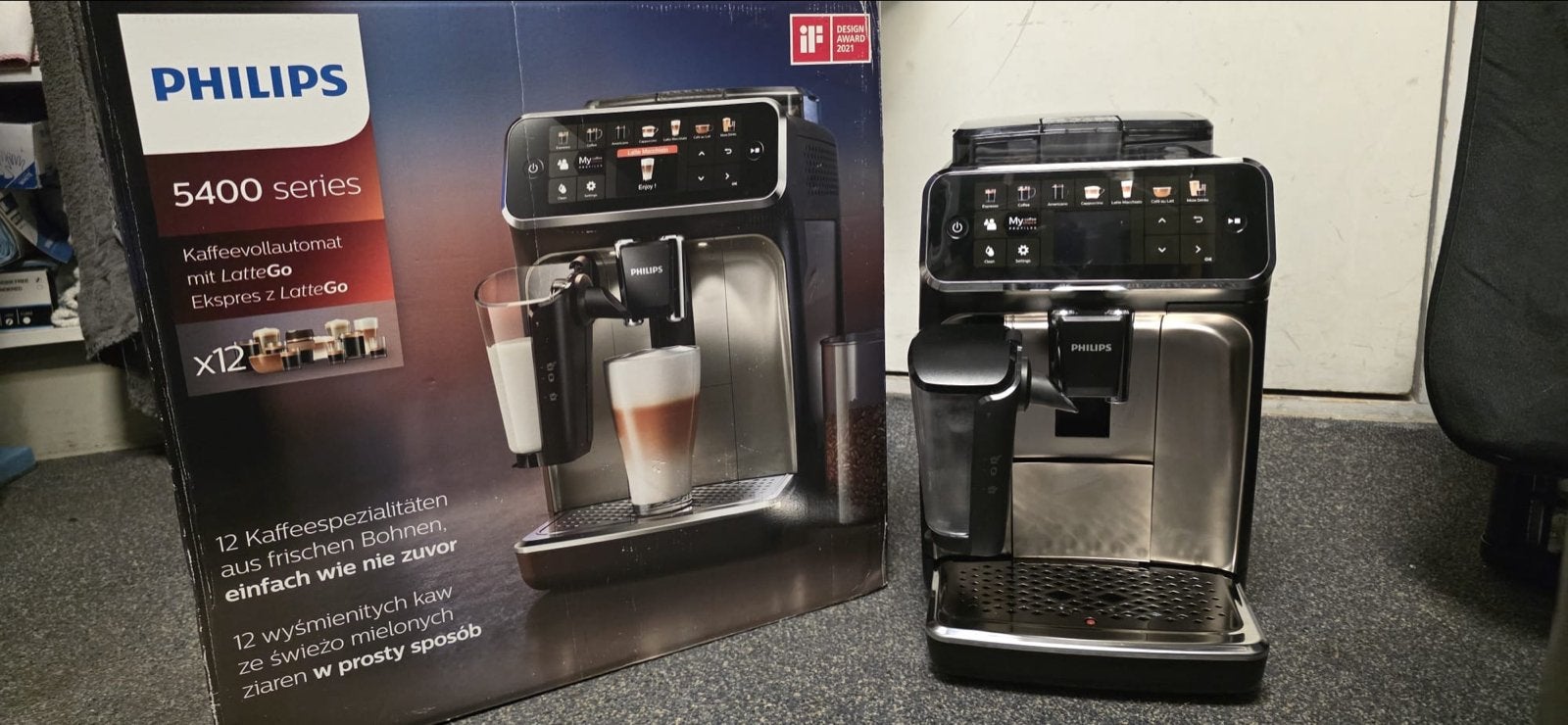 Philips 5400 series LatteGo volautomatische espressomachine, Afneembaar waterreservoir, 10 kopjes of meer, Zo goed als nieuw, Philips