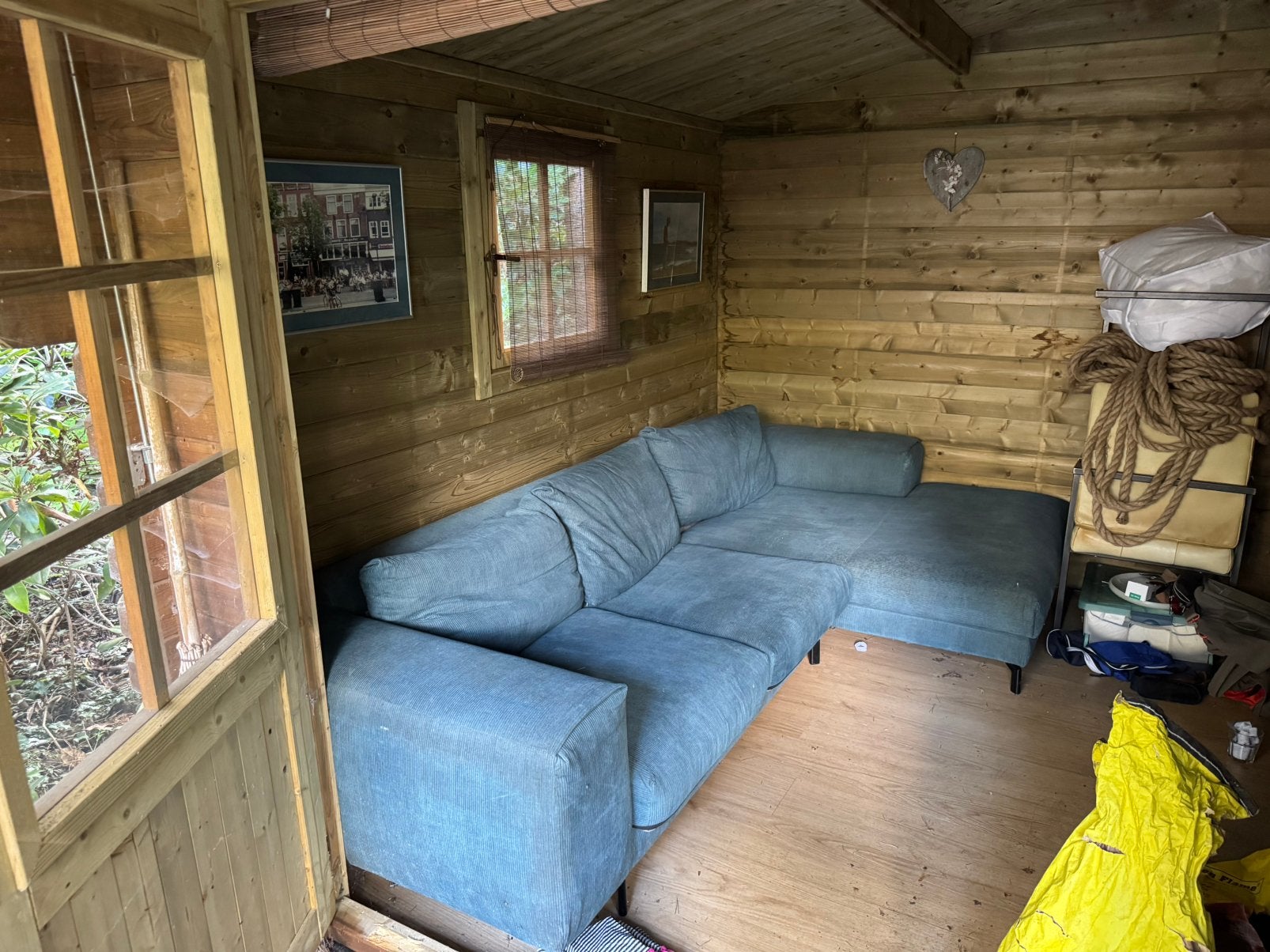 Gratis: 3 zits 295 x 100. - voeteind 160, Ophalen, Zo goed als nieuw, 75 tot 100 cm