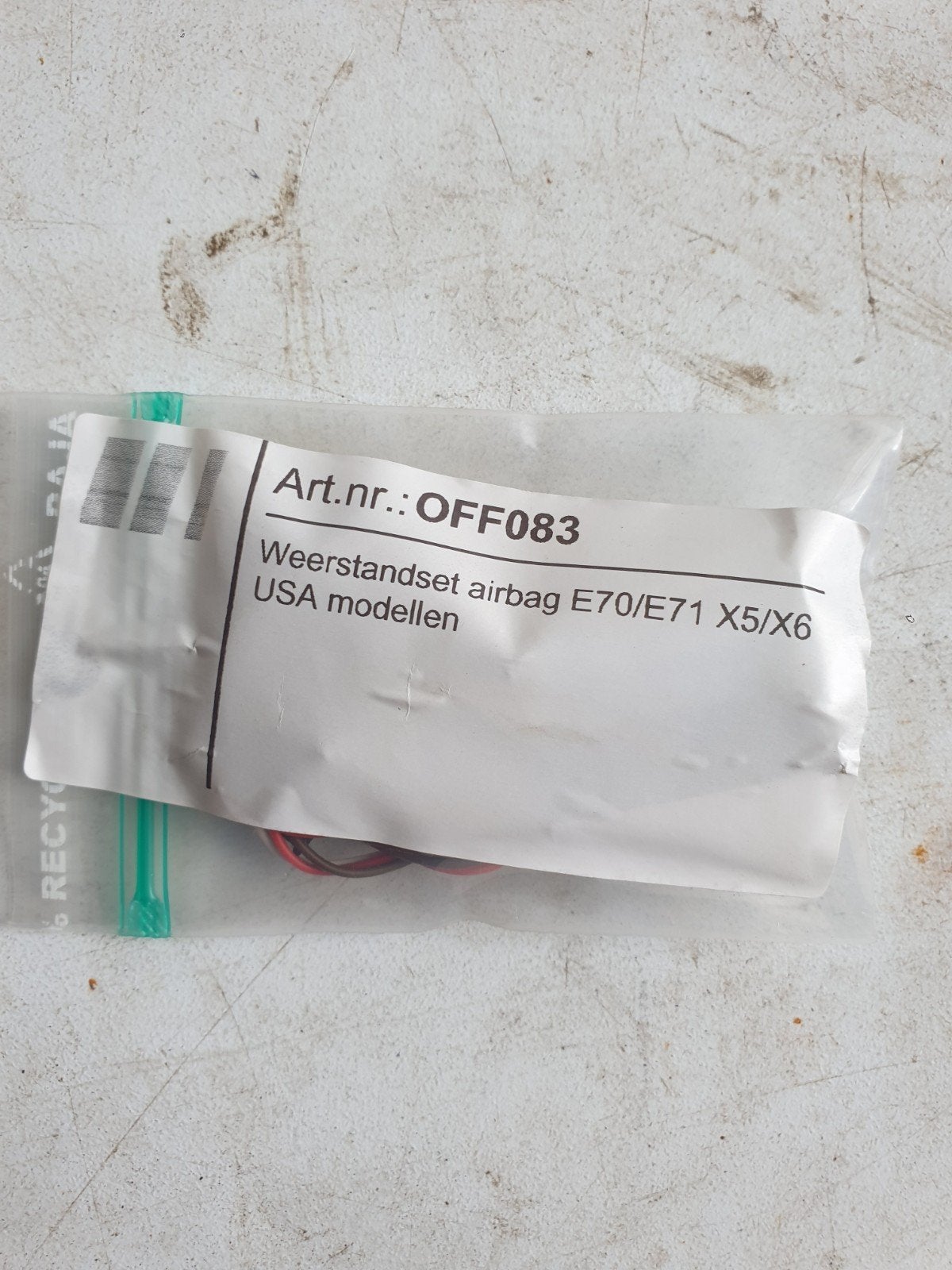 BMW X5 X6 E70 E71 Airbag Emulator Weerstandset USA modellen, Ophalen of Verzenden