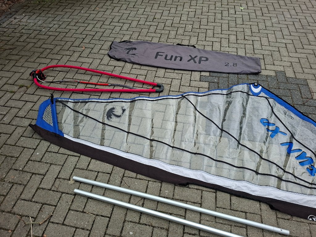Kinder windsurf set 2.8m2, Ophalen, Met draagtas, Minder dan 3.5 m², Zo goed als nieuw