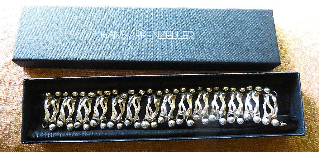 Hans Appenzeller - zilveren schakelarmband  (Gaudi armband), Ophalen of Verzenden, Zilver, Armband