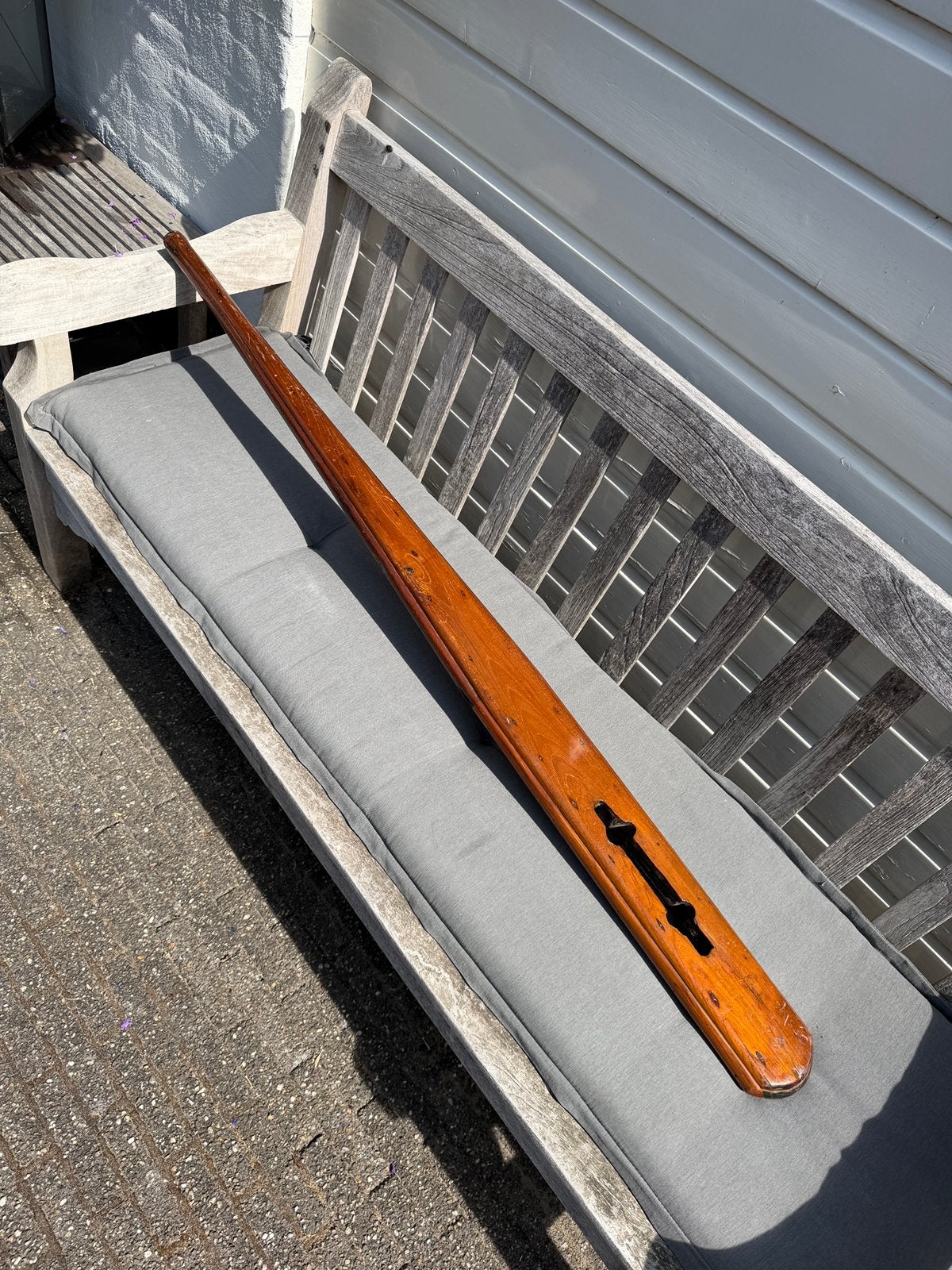 Klasieke houten Helmstok, Watersport en Boten, Ophalen of Verzenden, Gebruikt, Zeilboot of Motorboot