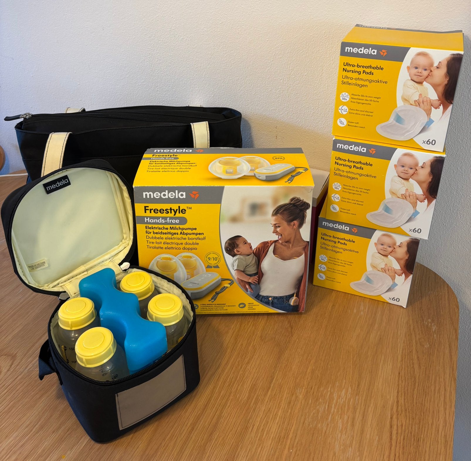 Groot en compleet borstvoeding / kolf pakket, Medela, Borstkolf, Ophalen of Verzenden, Gebruikt