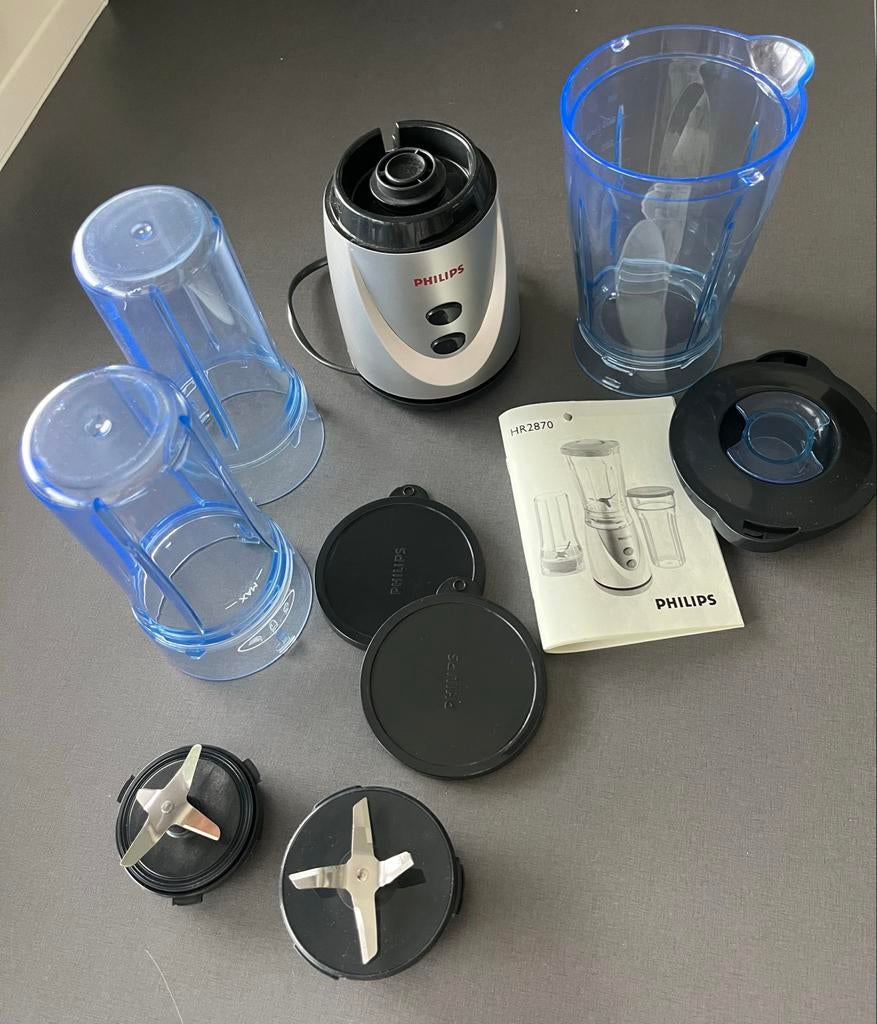 Philips HR2870 Mini Blender - Compact en Krachtig, Ophalen of Verzenden, Zo goed als nieuw, Blender to go