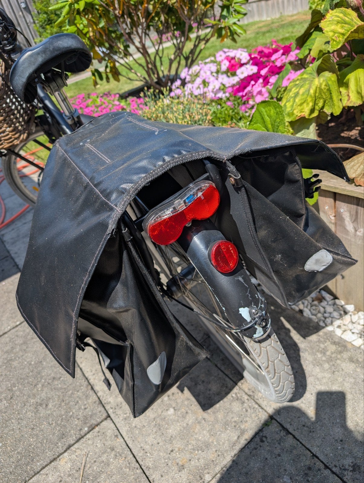 Zwarte dubbele fietstas, Fietsen en Brommers, Fietsaccessoires | Fietstassen, Ophalen