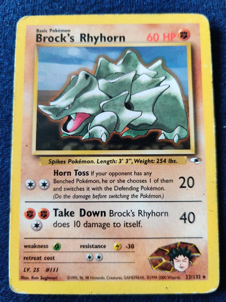 Brock's Rhyhorn - Gym Heroes 22/132 - Good, Ophalen of Verzenden, Nieuw