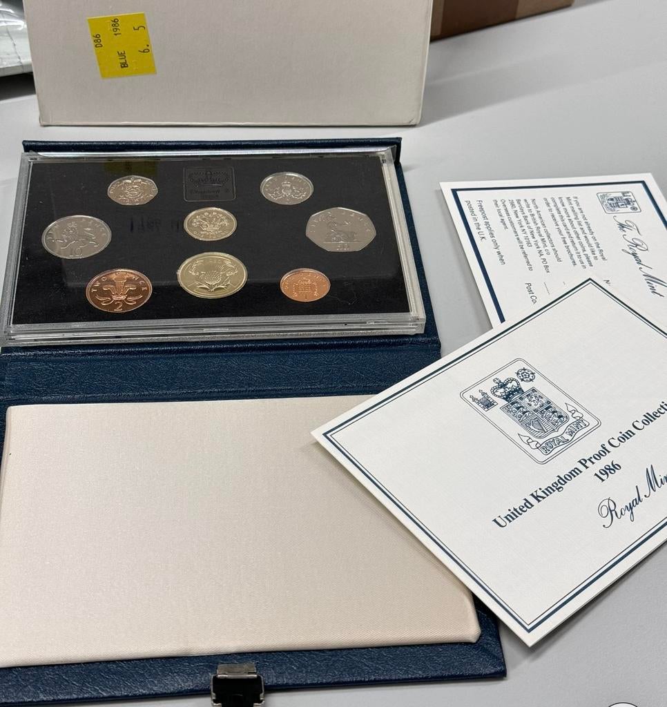 Royal Mint 1986 United Kingdom UK Proof Coin Collection Set, Ophalen of Verzenden, Overige landen, Setje