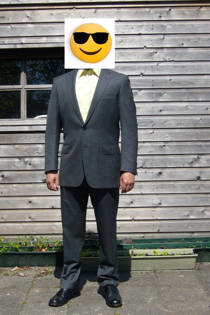 kostuum, Ophalen, Zo goed als nieuw, Maat 48/50 (M), Grijs