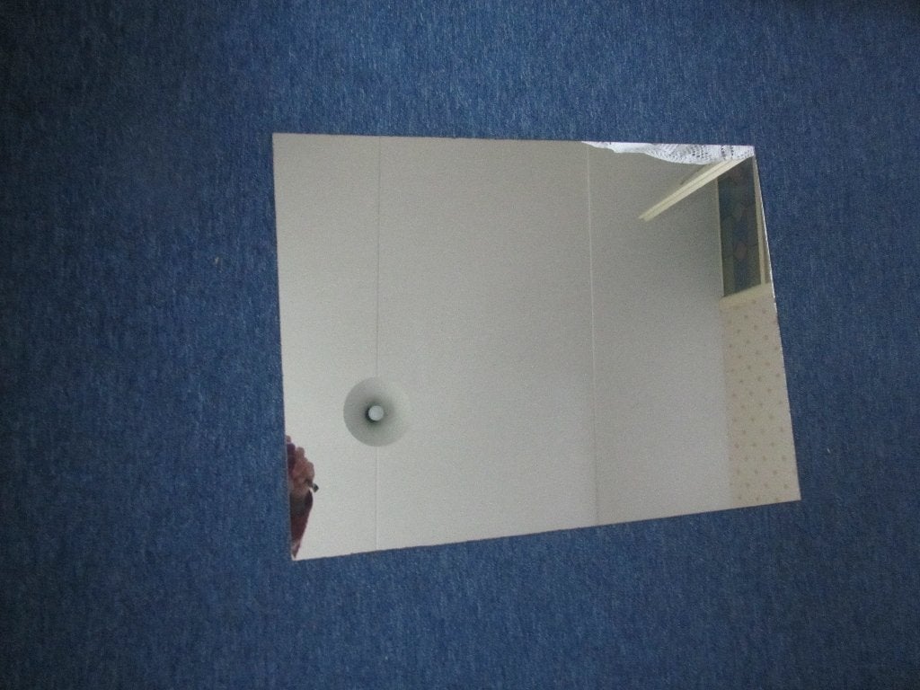 Stuk Spiegelglas, 45x60 cm, Ophalen, Minder dan 50 cm, Zo goed als nieuw, Minder dan 100 cm