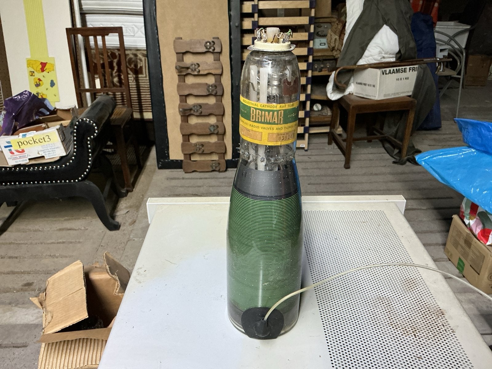 Vintage Brimar Kathodestraalbuis - Zeldzaam verzamelobject, Antiek en Kunst, Antiek | Tv's en Audio, Ophalen of Verzenden