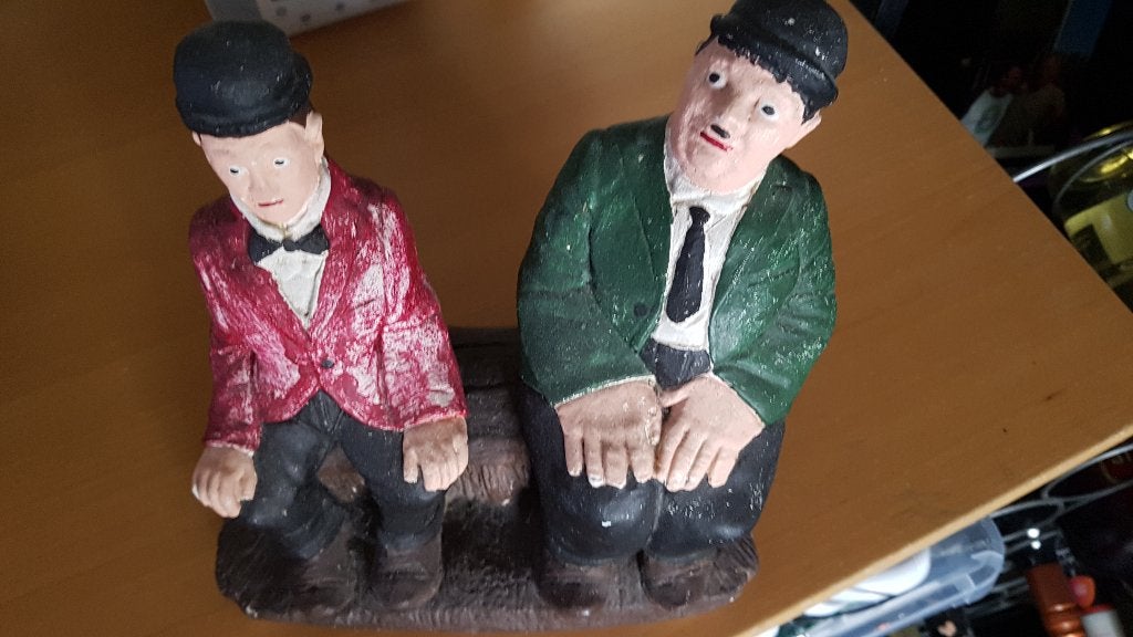 Stenenbeeld laurel & Hardy, Ophalen of Verzenden