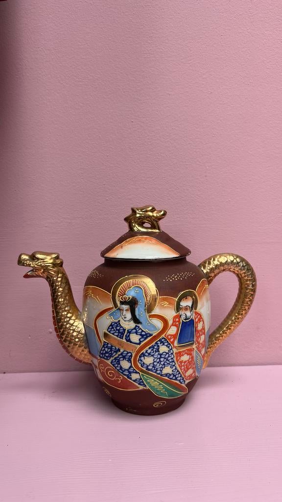 Prachtig Antiek Japans Satsuma Theeservies - Compleet, Ophalen of Verzenden