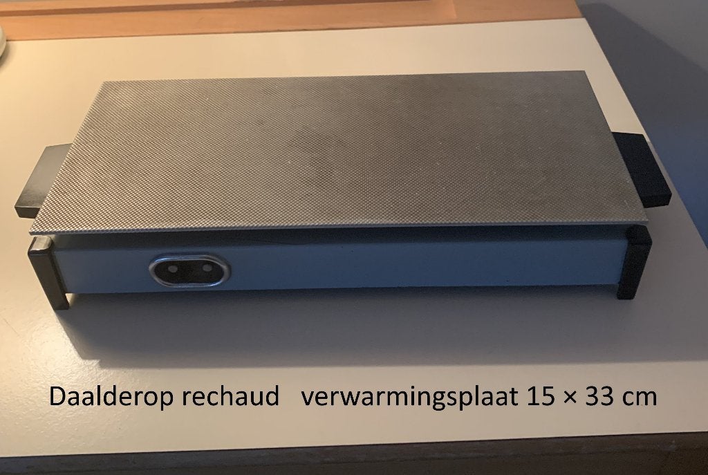 Daalderop rechaud, elektrisch, vintage warmhoudplaat + snoer, Ophalen of Verzenden, Gebruikt, Metaal