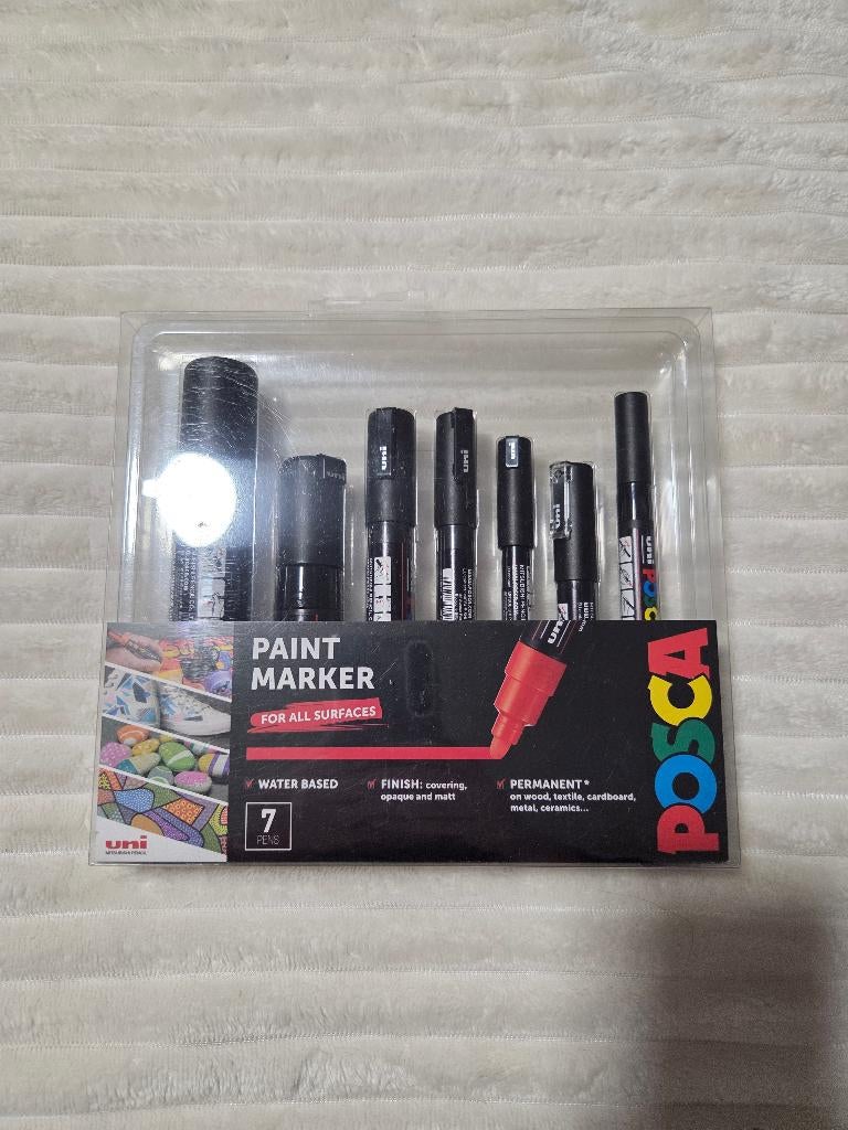 Nieuwe 7 kleuren stiften set Posca, Overige typen, Nieuw, ..., Ophalen of Verzenden