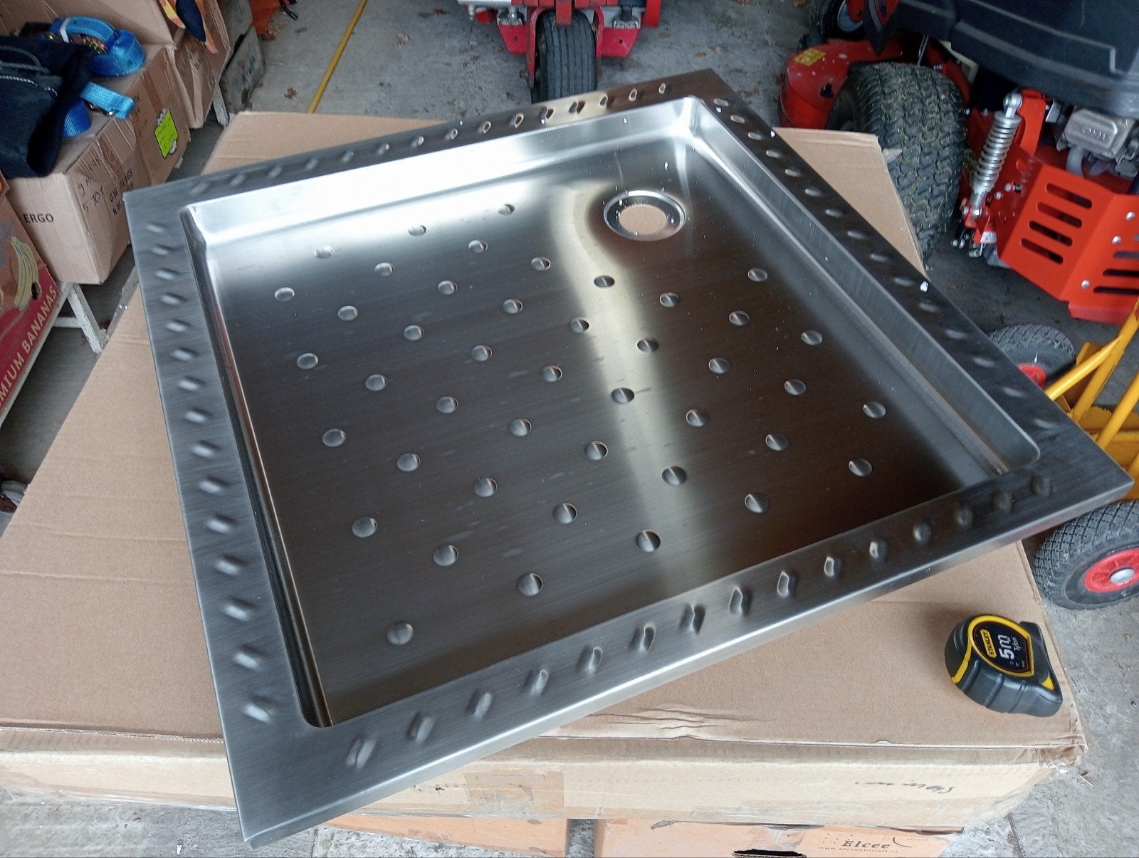 Nieuwe RVS Douchebak 70x70 cm - 5 cm Hoog, Ophalen of Verzenden