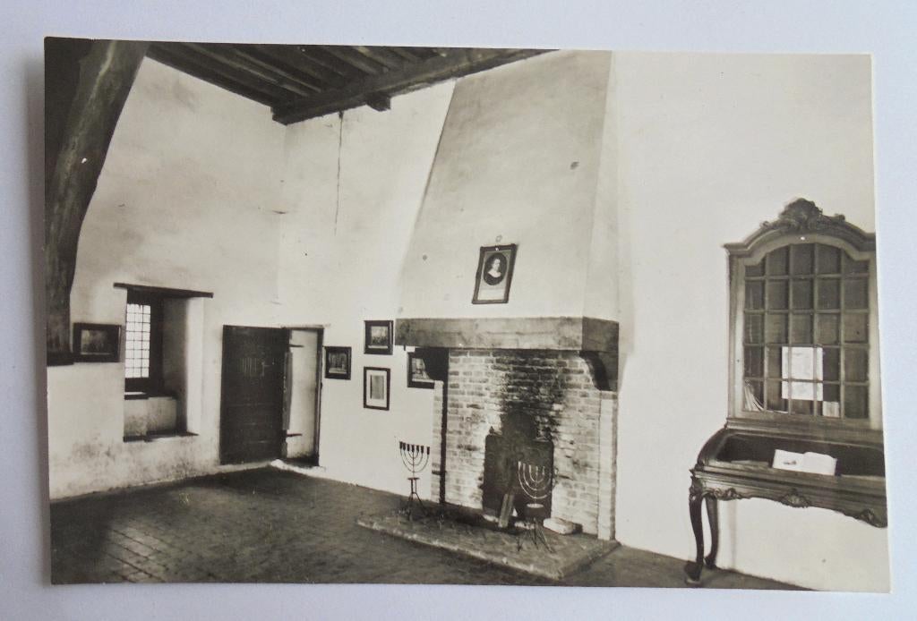 Fotokaart Kamer Hugo de Groot Slot Loevestein bij Woudrichem, Verzamelen, Ansichtkaarten | Nederland, Ophalen of Verzenden, 1940 tot 1960