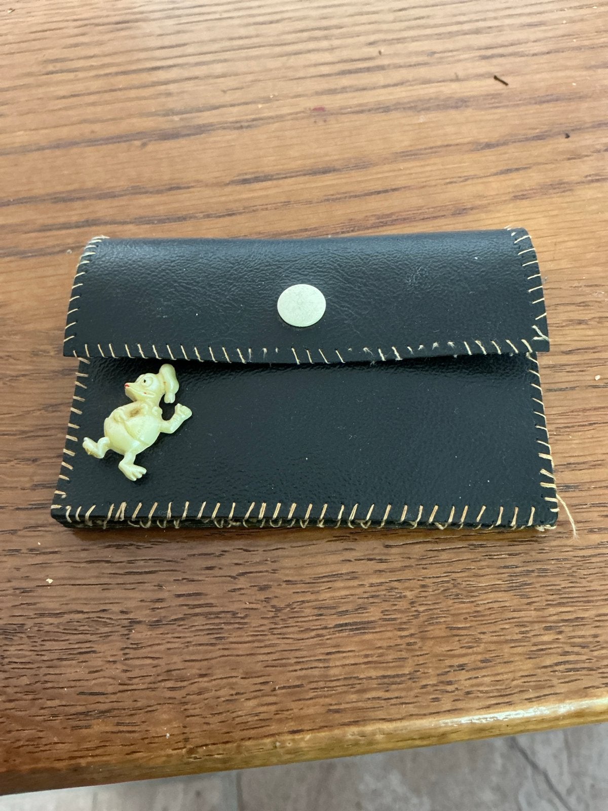 Vintage leren portemonneetje uit jaren 60/70 met Donald Duck, Sieraden, Tassen en Uiterlijk, Portemonnees, Ophalen of Verzenden