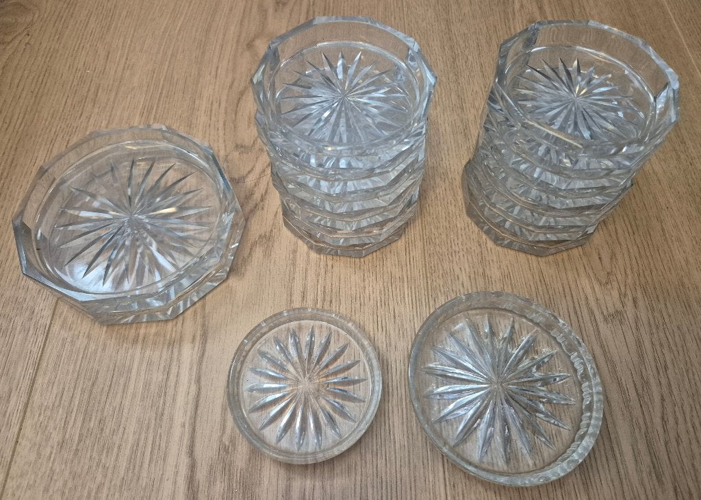 Kristallen onderzetters, Ophalen of Verzenden