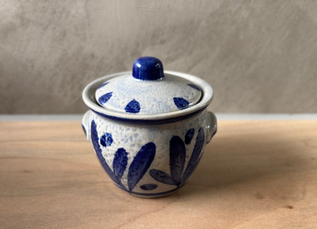 Vintage KLEIN Mosterdpotje 8,5 cm, Antiek en Kunst, Curiosa en Brocante, Ophalen of Verzenden