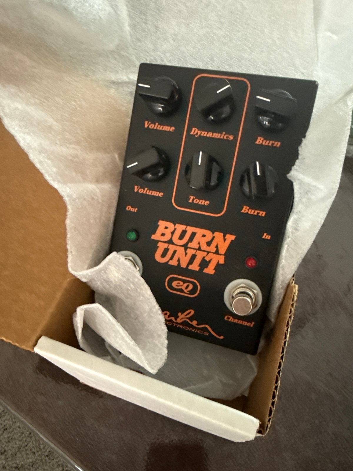 Barber Electronics Burn Unit Overdrive/Distortion Pedaal, Ophalen of Verzenden, Zo goed als nieuw, Distortion, Overdrive of Fuzz