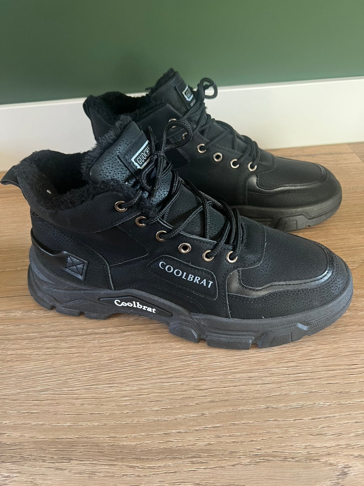 Heren schoenen Maat 43 gevoerd, Zwart, Nieuw, Ophalen of Verzenden, Veterschoenen