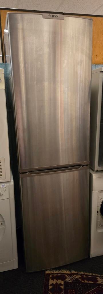 Grote Bosch koelvriescombinatie No Frost mat chroom, Ophalen, Gebruikt, Nvt, Nvt