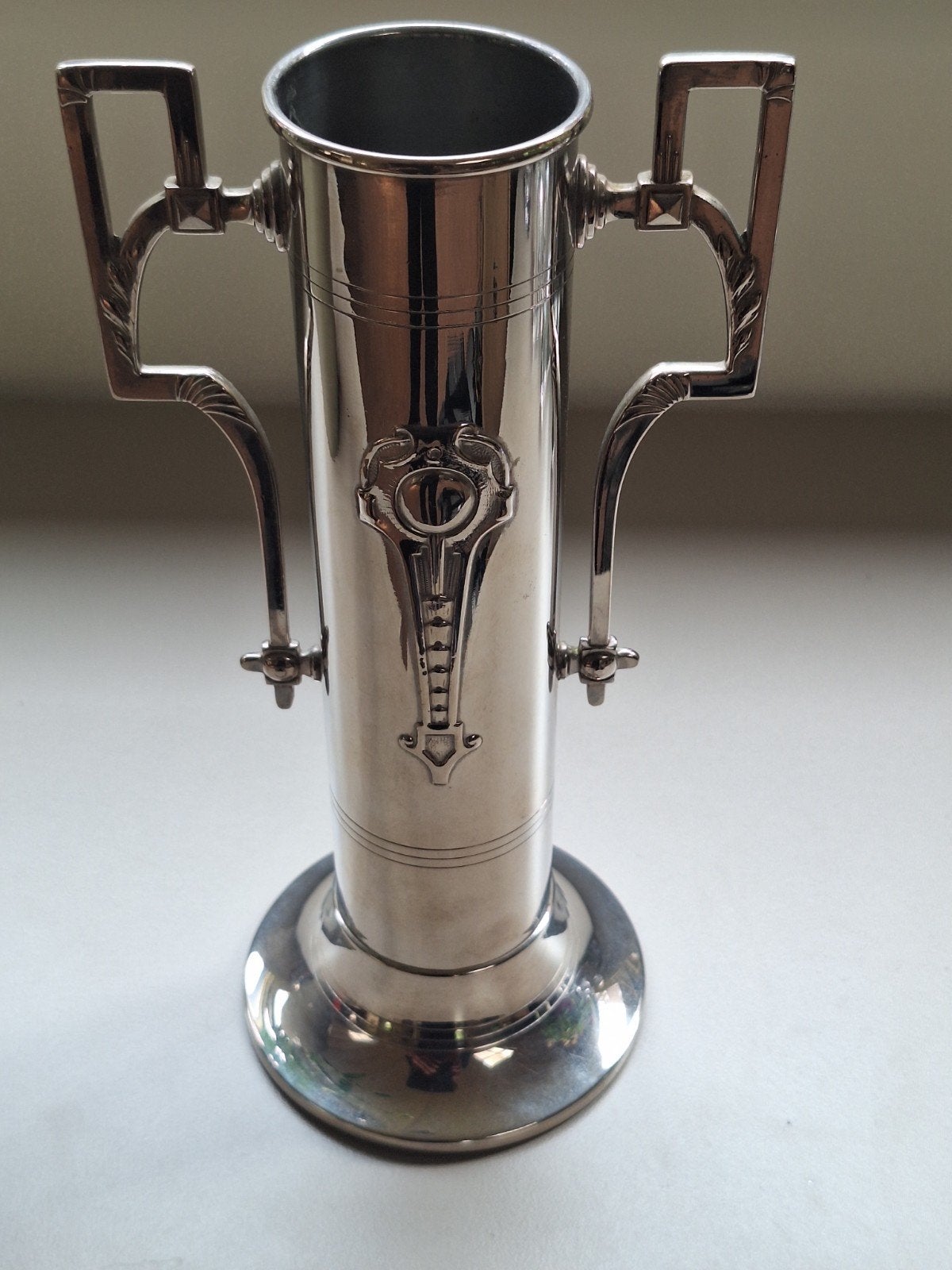 Verzilverde Art Nouveau Vaas (Jugendstil) - ca. 1900-1910, Ophalen of Verzenden