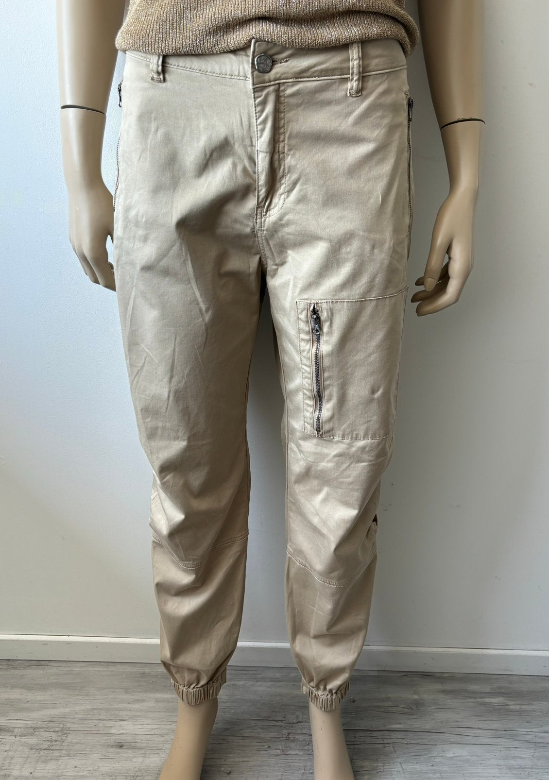 Florez beige cargo broek maat 32, Maat 38/40 (M), Beige, Ophalen of Verzenden, Zo goed als nieuw