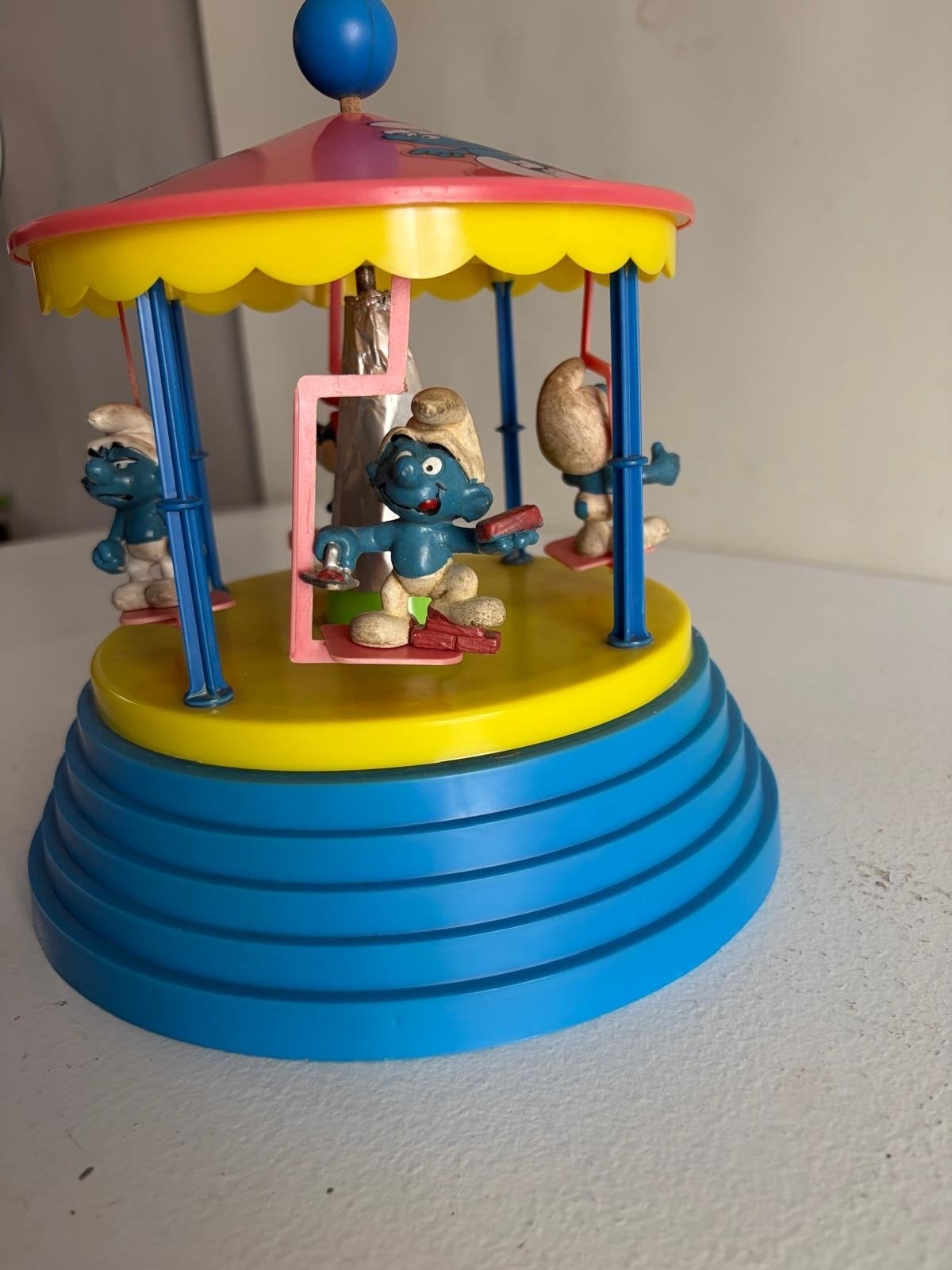 Vintage Smurfen Muziekmolen - Made in W. Germany, Ophalen of Verzenden, Gebruikt, Verschillende Smurfen, Gebruiksvoorwerp