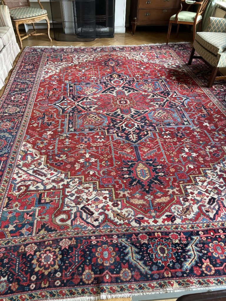 Perzisch tapijt, Ophalen, Gebruikt, Blauw, 200 cm of meer