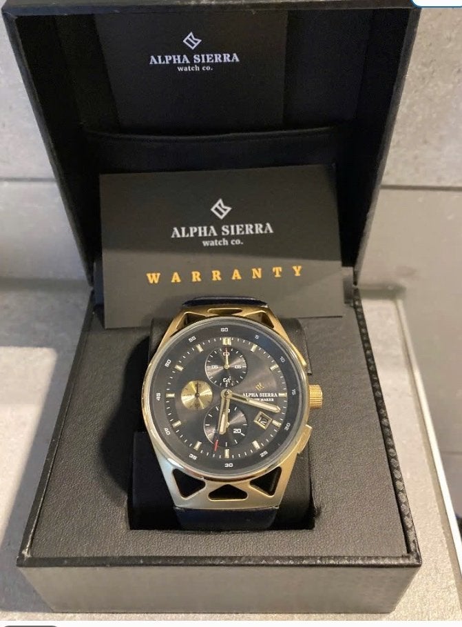 Horloge ALPHA SIERRA NIEUW, Ophalen of Verzenden, Nieuw, Leer, Overige merken