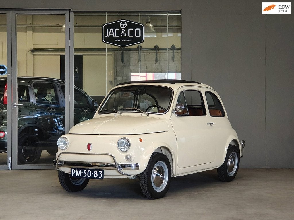 Fiat 500L Volledig gerestaureerd - Cognac Leder, Auto's, Fiat, Achterwielaandrijving, Gebruikt, Wit, Leder