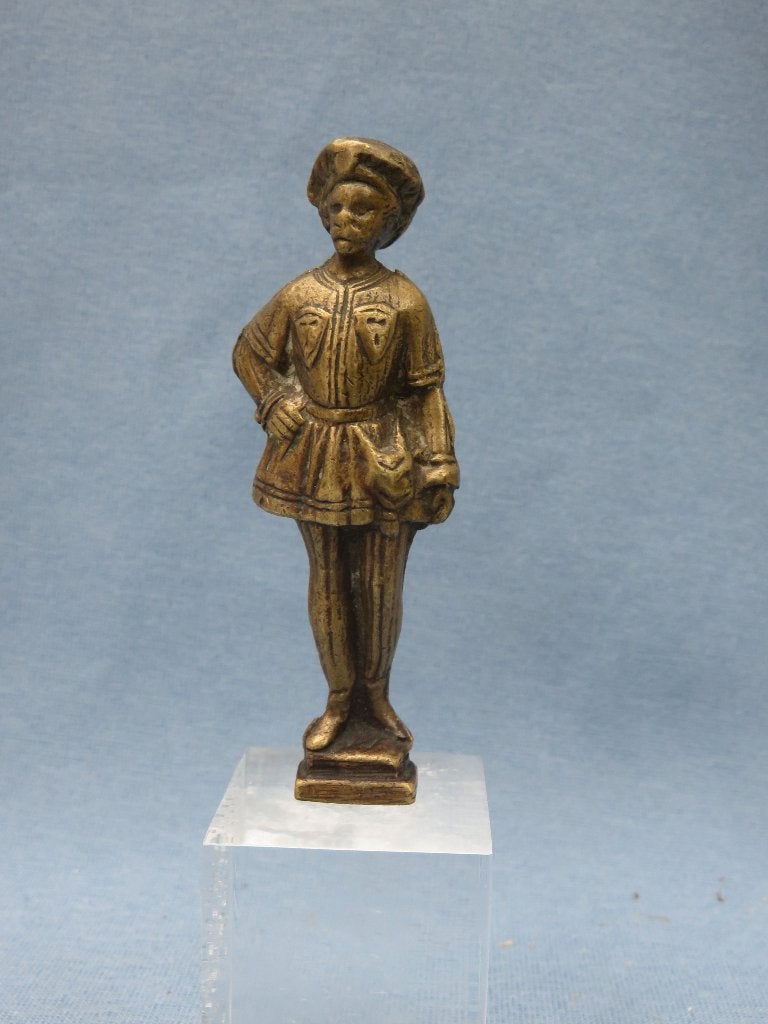 Bronzen beeldje van edelman - 19e eeuw, Ophalen of Verzenden, Brons