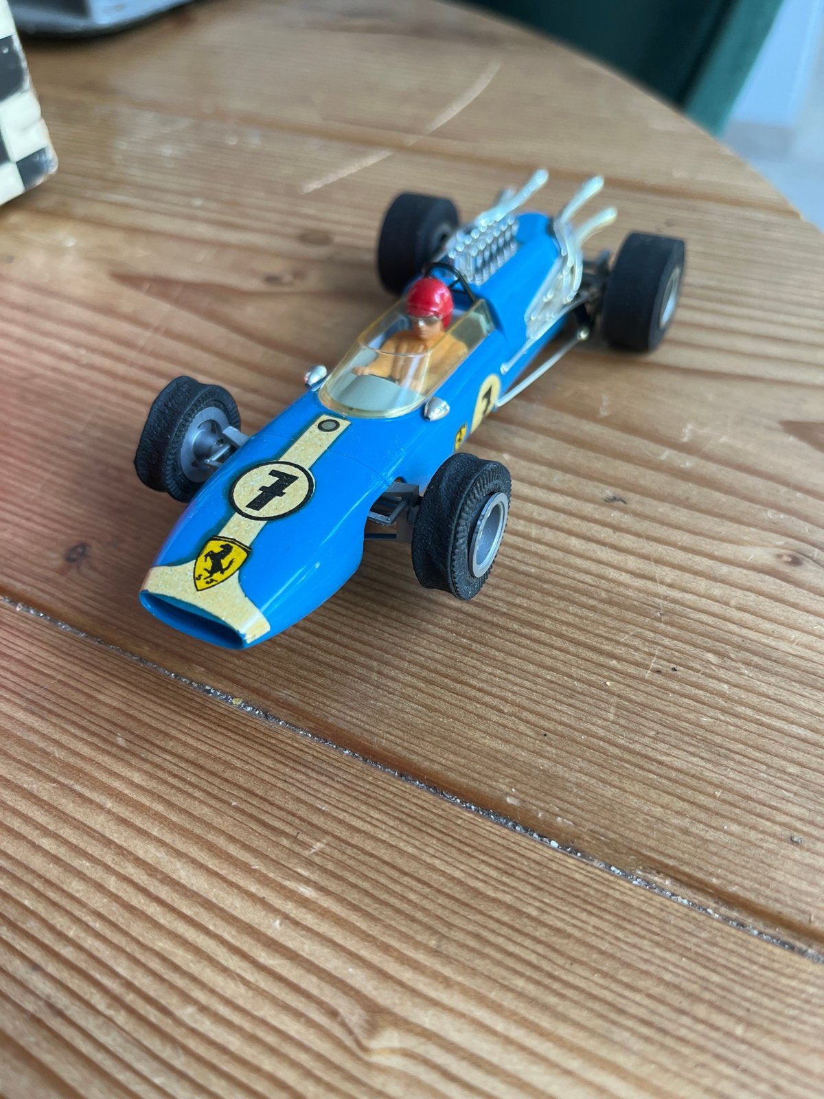 Vintage fleischmann Auto Rallye Ferrari Formule 1 3201 blauw, Overige merken, Gebruikt, Auto, 1:32 tot 1:50