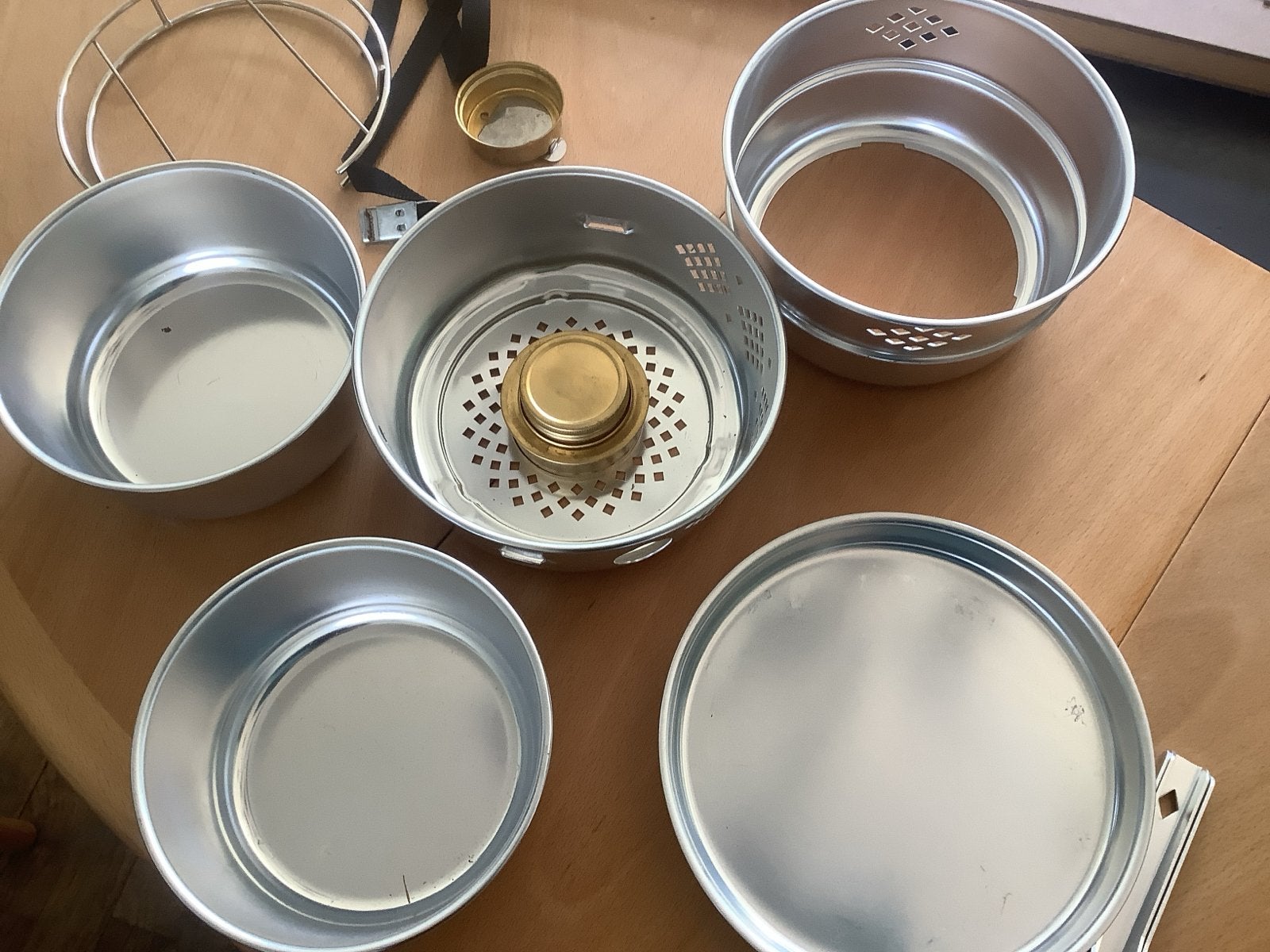Trangia kookset met spiritus brander - Ideaal voor kamperen, Caravans en Kamperen, Ophalen, Gebruikt
