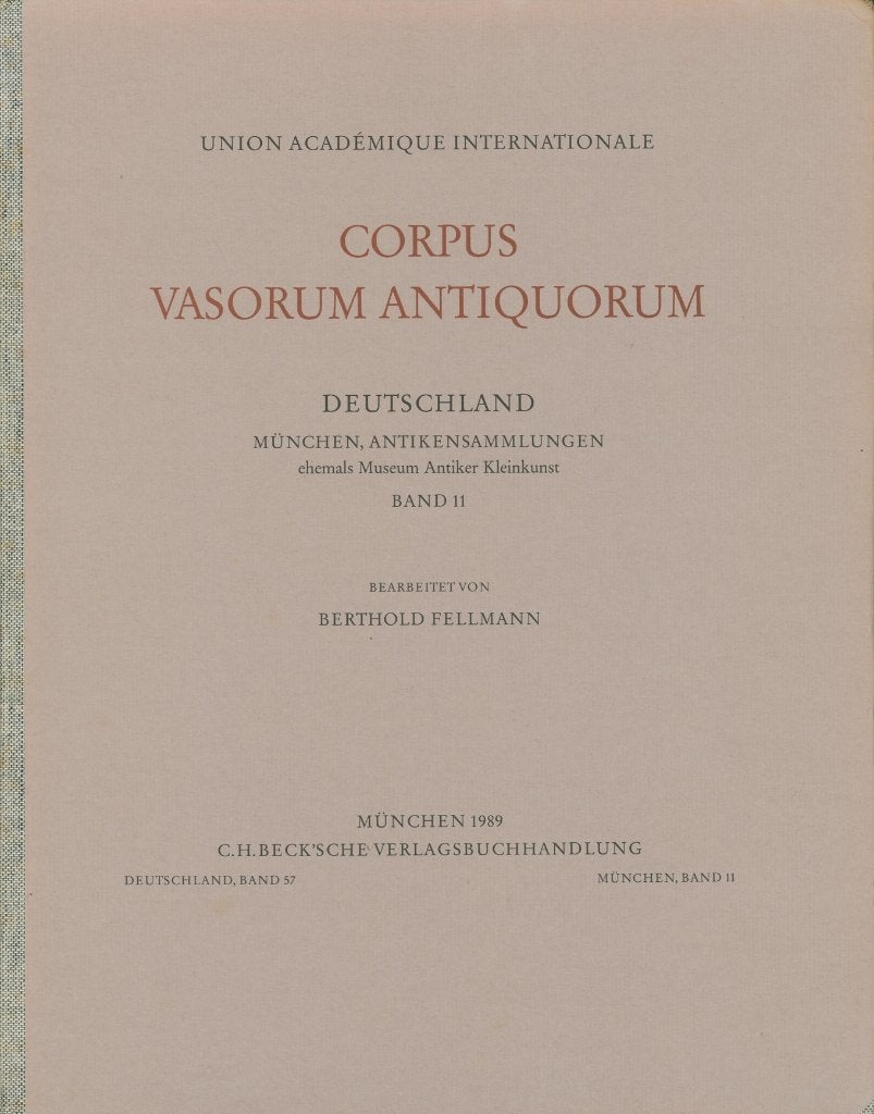 CORPUS VASORUM ANTIQUORUM 1989 DEUTSCHLAND 57 MÜNCHEN 11, Verzenden, Zo goed als nieuw, Overige wetenschappen