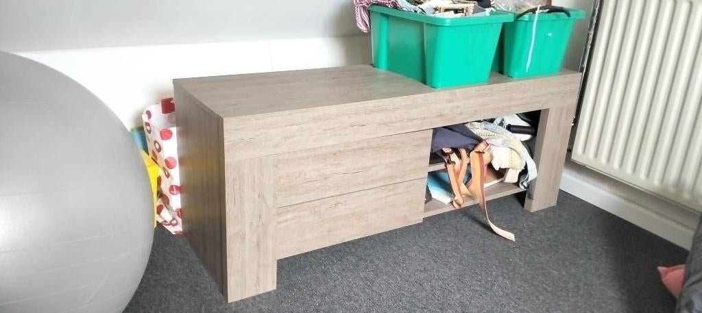 Wooden TV bench / TV meubel, Ophalen, 100 tot 150 cm, Zo goed als nieuw, Minder dan 100 cm