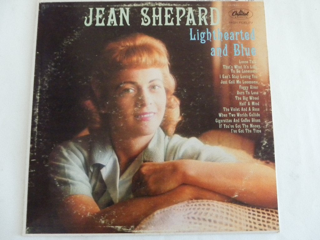LP Jean Shepard - Lighthearted And Blue, LP, Gebruikt, Originele persing, Ophalen of Verzenden