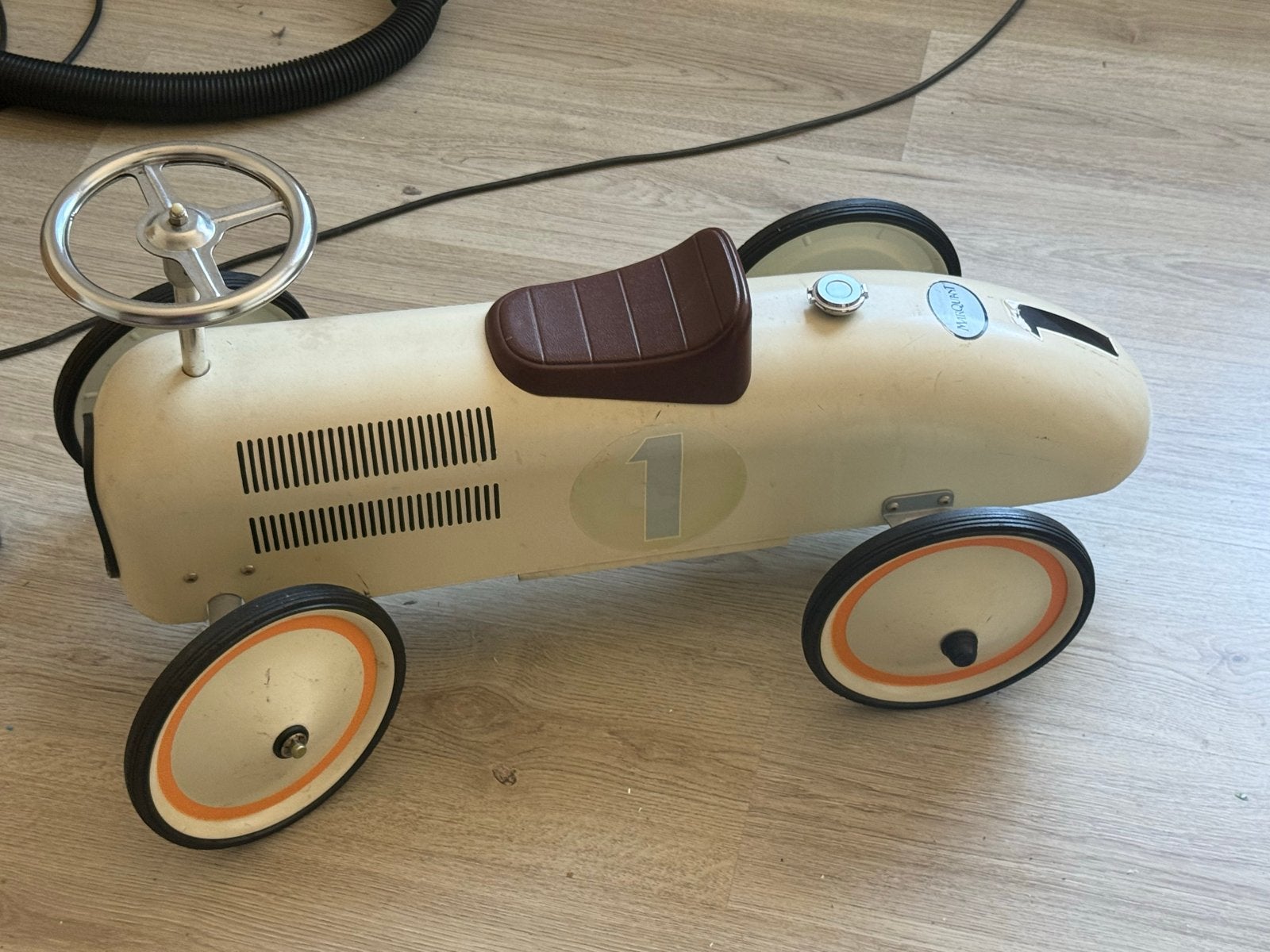 Retro loopauto Marquant - Vintage design voor uren speelplez, Ophalen of Verzenden, Gebruikt, Loopvoertuig