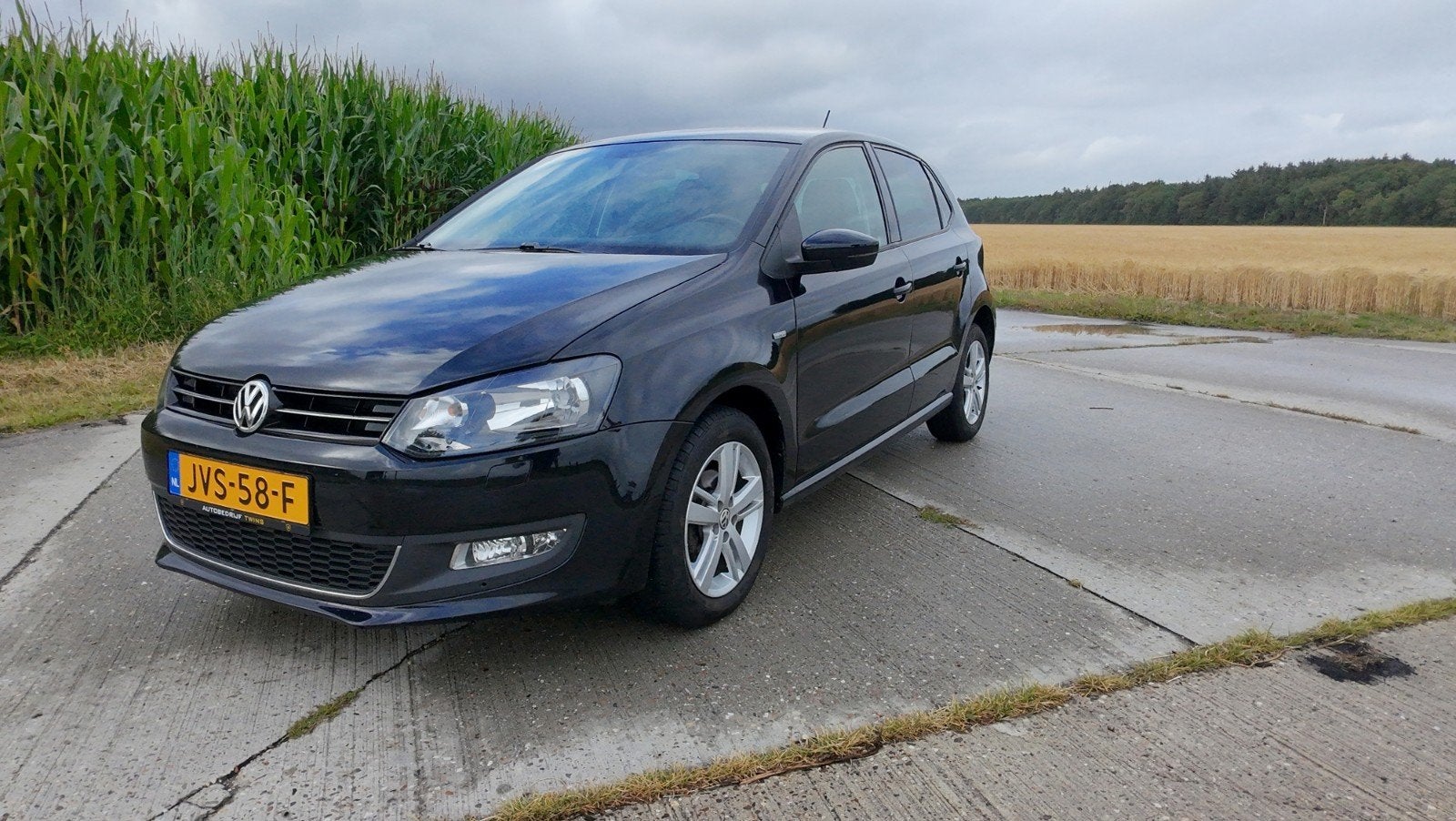 Volkswagen Polo 1.2 51KW 2012 Zwart, Auto's, Voorwielaandrijving, 967 kg, Zwart, Overige kleuren