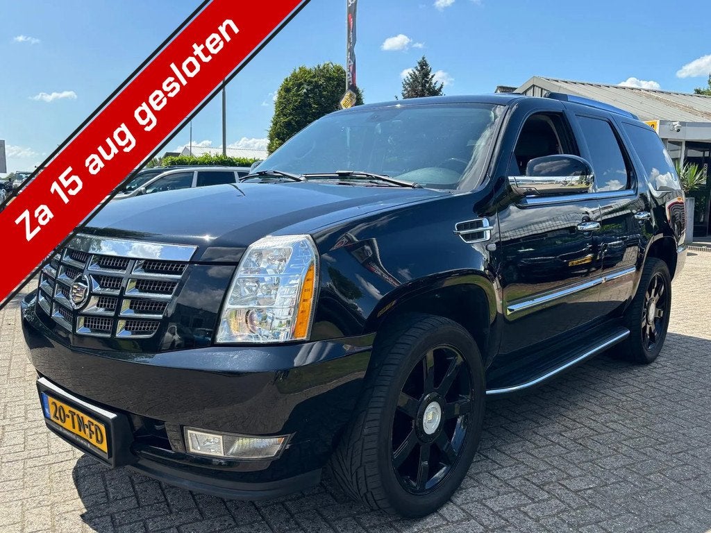 Cadillac Escalade 6.2 V8 Sport Luxury 2006 LPG Youngtimer NL, Automaat, Zwart, Lederen bekleding, 6 km/l